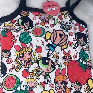 Powerpuff Girls 🍓Tank Top and Necklace Bundle